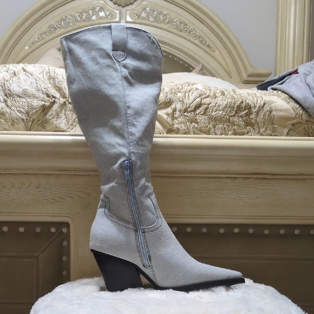 Amazon Light Blue Heeled Women's Boots